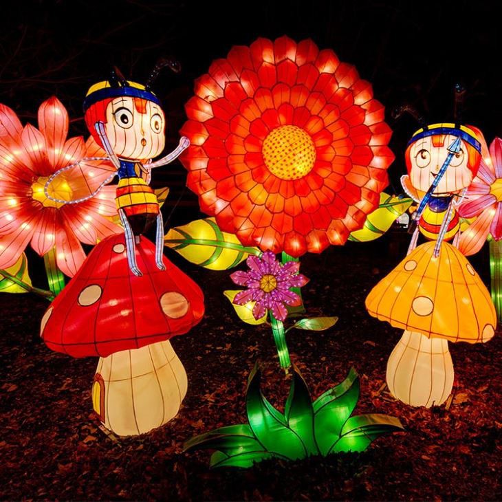 Chinese Silk Lantern Animal Lantern Festival Decoration