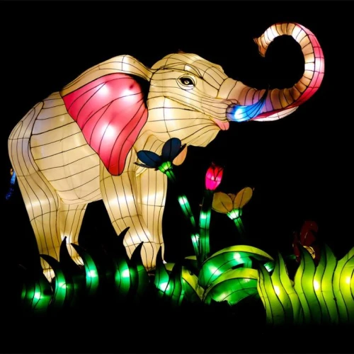 Handmade Silk Lanterns Elephant Lantern