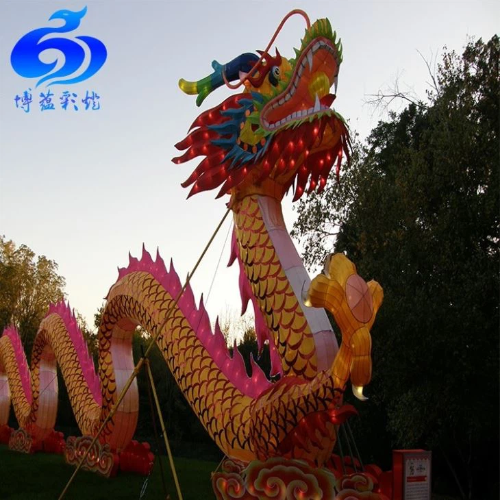 Festival Light Show Chinese Traditional Red Dragon Lantern