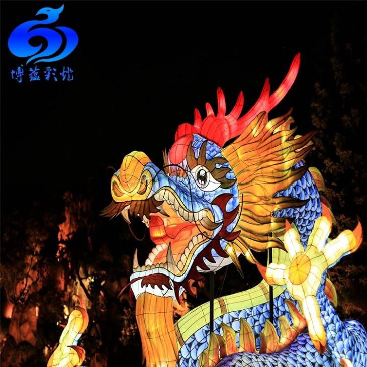 Festival Light Show Chinese Traditional Red Dragon Lantern