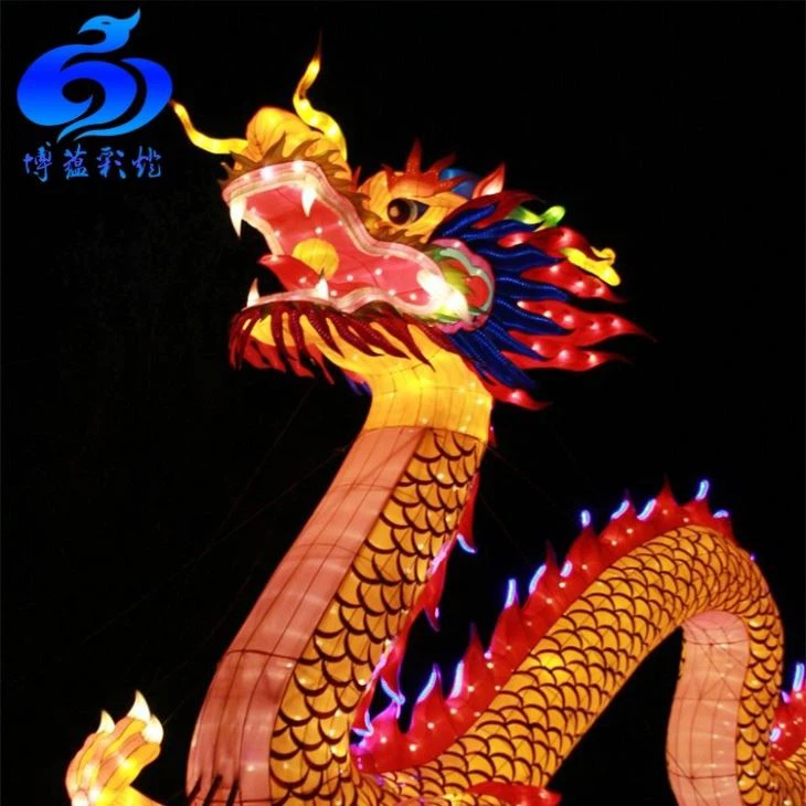 Festival Light Show Chinese Traditional Red Dragon Lantern
