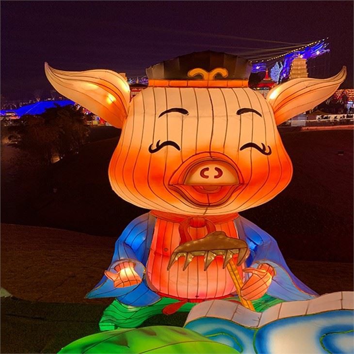 Large Outdoor Christmas Silk Lantern Show Professional Production