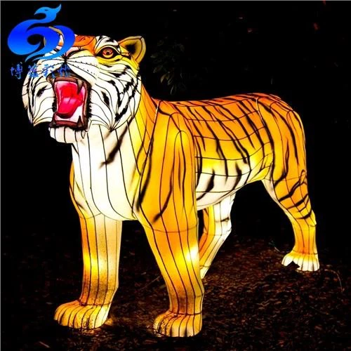 Waterproof Silk Animal Tiger Lantern